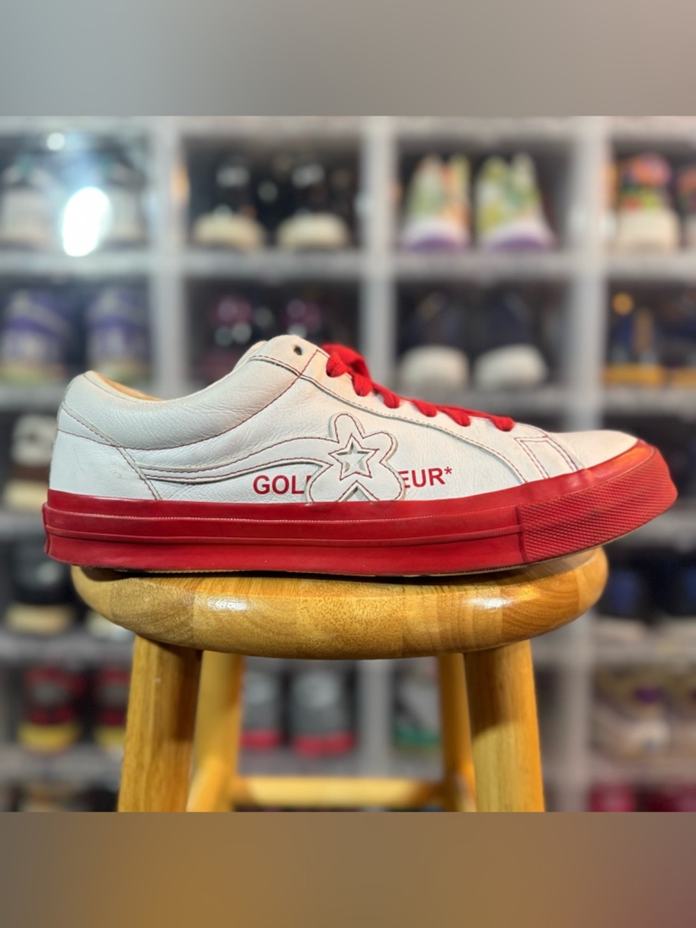 Golf Le Fleur X Converse White & Red Lowtop
